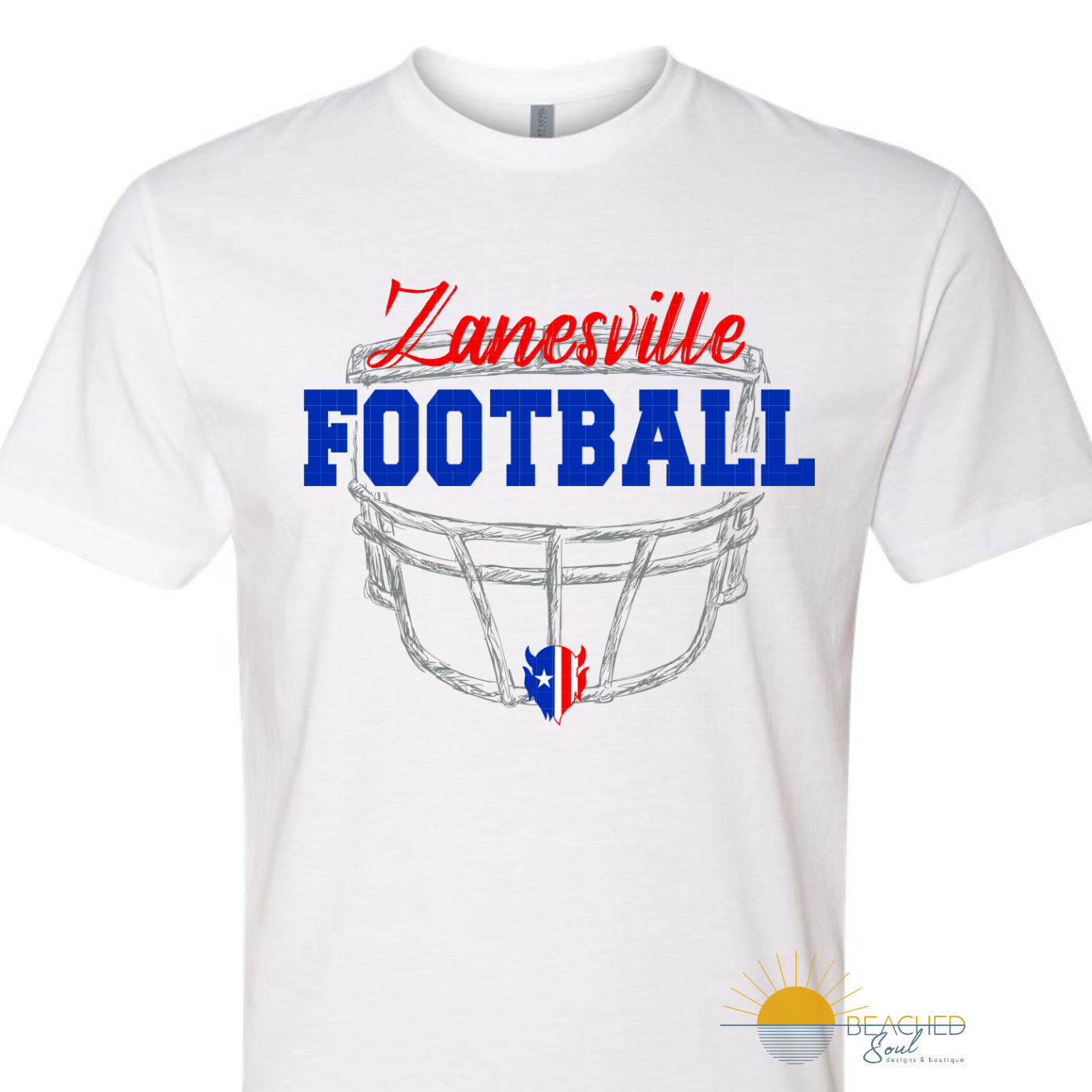 Pre-Order TODDLER/YOUTH Blue Devils Helmet Logo - WHITE T-shirt