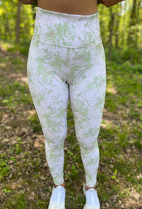 Lime Whimsy High Waisted legging